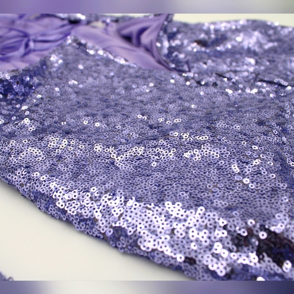 Formal Sequin Lavender Dress (L, NWT) - Picture 7 of 10